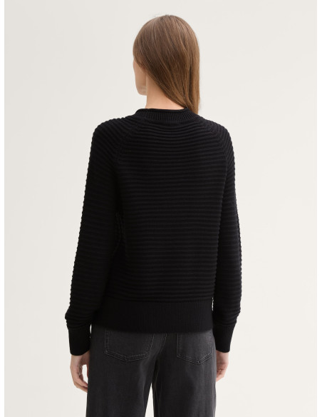 TOM TAILOR Knitted sweater with texture 1044925-14482 | BON FASHION