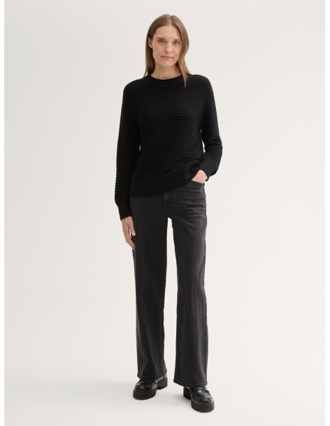TOM TAILOR Knitted sweater with texture 1044925-14482 | BON FASHION