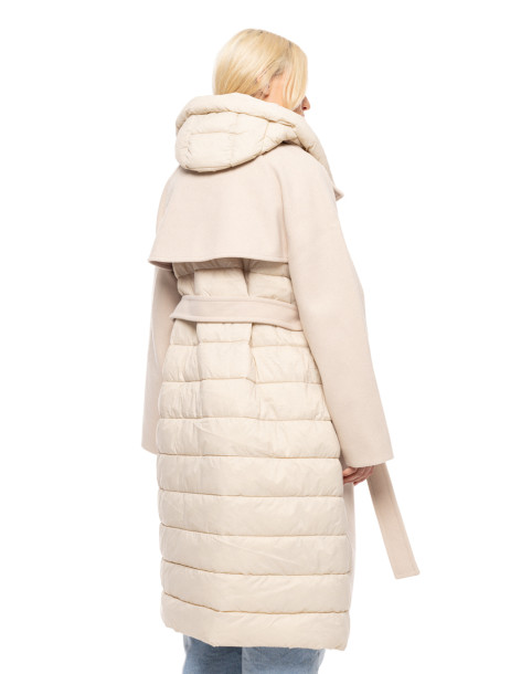 SPLENDID fashion μακρύ πανωφόρι με κουκούλα 52-101-028-ΜΠΕΖ| BON FASHION