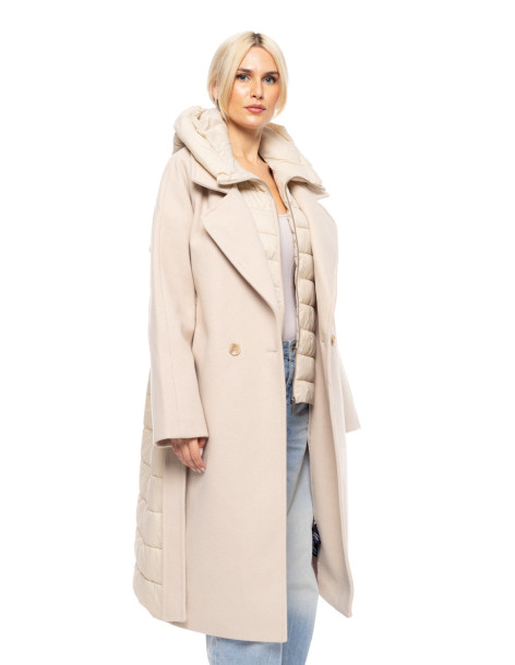 SPLENDID fashion μακρύ πανωφόρι με κουκούλα 52-101-028-ΜΠΕΖ| BON FASHION