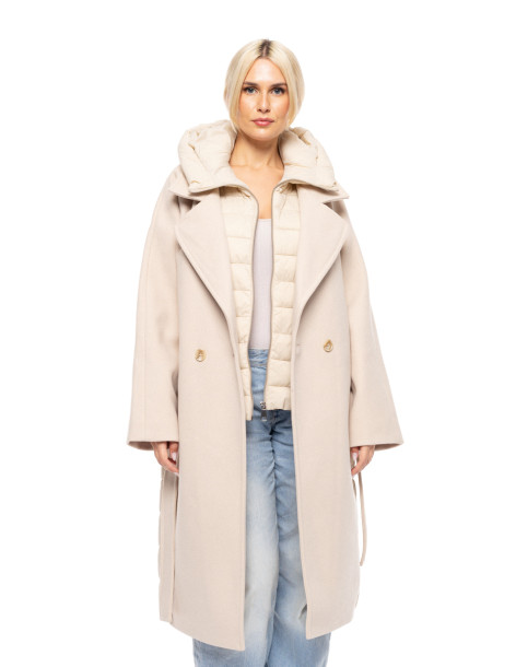 SPLENDID fashion  μακρύ πανωφόρι με κουκούλα 52-101-028-ΜΠΕΖ