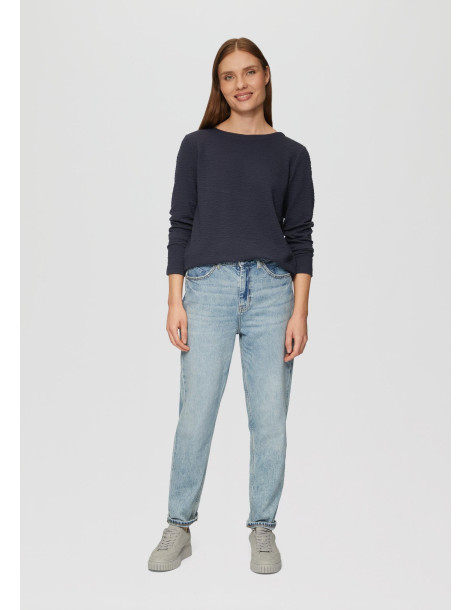 S.OLIVER Textured sweatshirt 2155852-5959 | BON FASHION