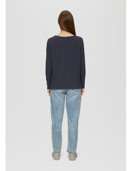 S.OLIVER Textured sweatshirt 2155852-5959 | BON FASHION