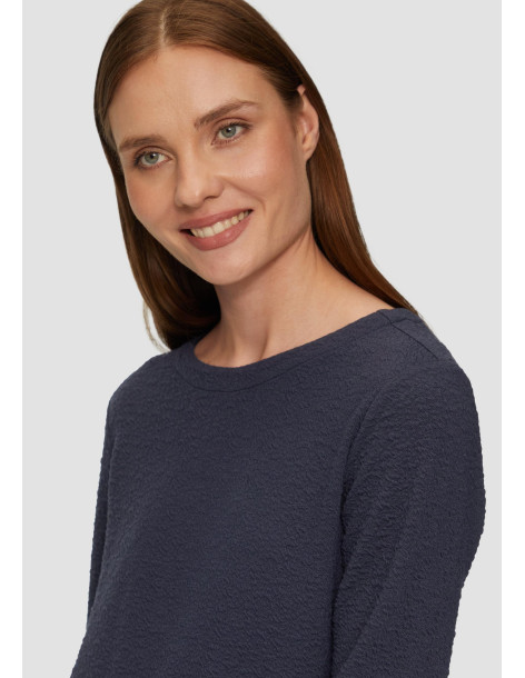 S.OLIVER Textured sweatshirt 2155852-5959 | BON FASHION