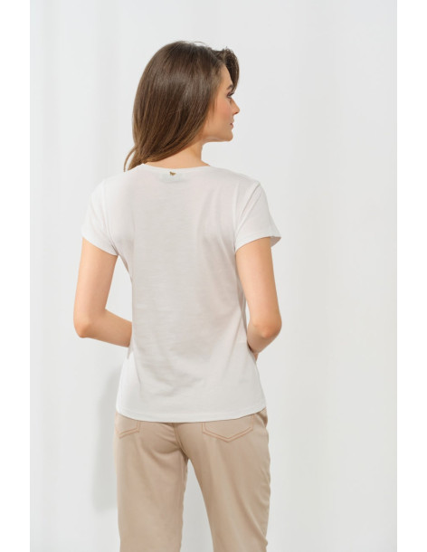 ENZZO T-shirt Martina 251164-ΛΕΥΚΟ |  BON FASHION