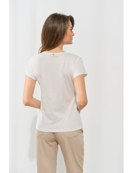 ENZZO T-shirt Martina 251164-ΛΕΥΚΟ |  BON FASHION
