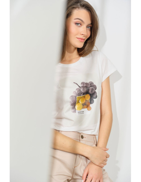 ENZZO T-shirt Martina 251164-ΛΕΥΚΟ |  BON FASHION
