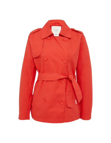 S.OLIVER Short cotton trench coat with a belt 2159450-3103