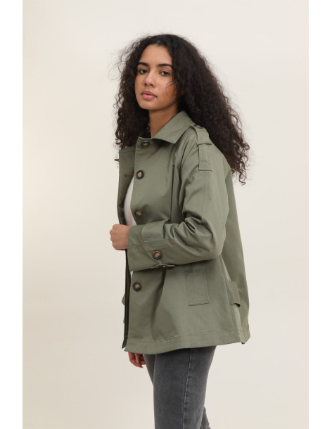 ATTRAIT PARIS TRENCH COATS TR023-KHAKI | BON FASHION