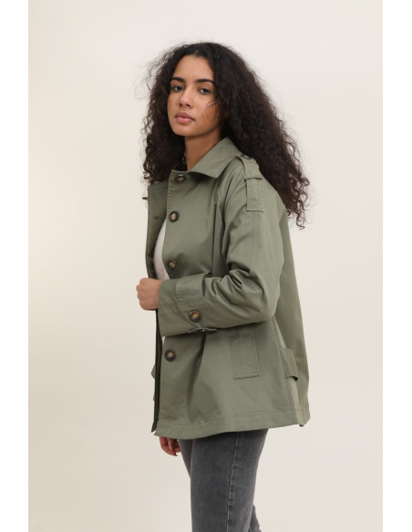 ATTRAIT PARIS TRENCH COATS TR023-KHAKI | BON FASHION