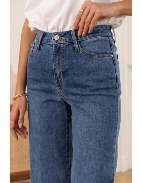 ORAIJE PARIS Windy wide striped jeans JD333-DENIM | BON FASHION