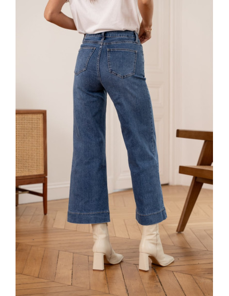 ORAIJE PARIS Windy wide striped jeans JD333-DENIM | BON FASHION