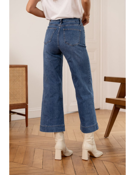 ORAIJE PARIS Windy wide striped jeans JD333-DENIM | BON FASHION