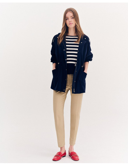 FOREL Παντελόνι cigarette καπαρντίνα 080.20.01.080-ΠΟΥΡΟ | BON FASHION