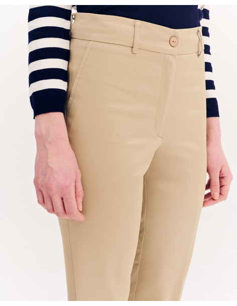 FOREL Παντελόνι cigarette καπαρντίνα 080.20.01.080-ΠΟΥΡΟ | BON FASHION