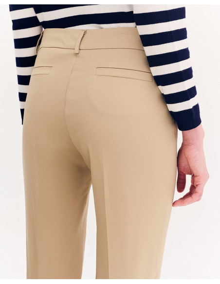 FOREL Παντελόνι cigarette καπαρντίνα 080.20.01.080-ΠΟΥΡΟ | BON FASHION