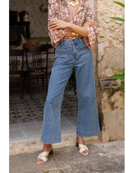 ORAIJE PARIS Jean Flare Hortense JD597-DENIM | BON FASHION