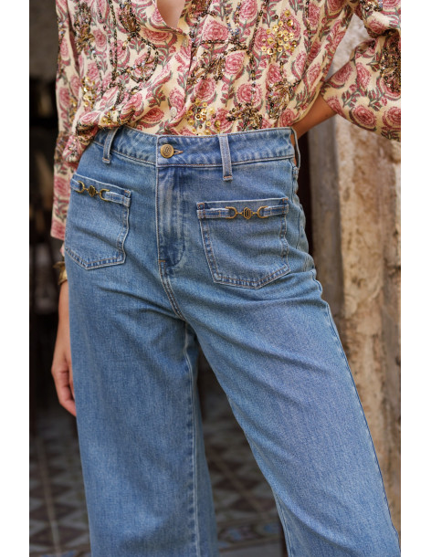 ORAIJE PARIS Jean Flare Hortense JD597-DENIM | BON FASHION
