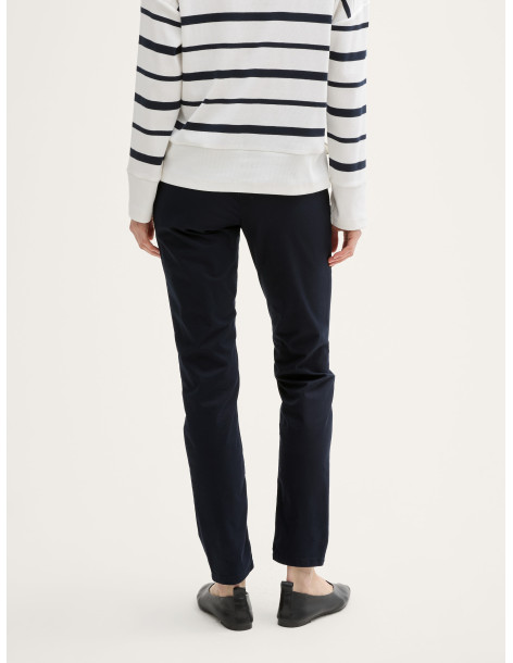 TOM TAILOR Slim chino trousers with belt 1045433-10668 BON FASHION