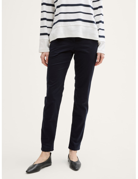 TOM TAILOR Slim chino trousers with belt 1045433-10668 BON FASHION