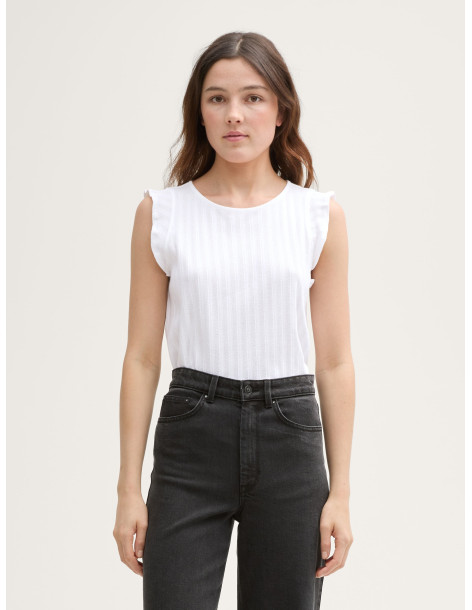 TOM TAILOR Loose fit pointelle top 1046552-2000