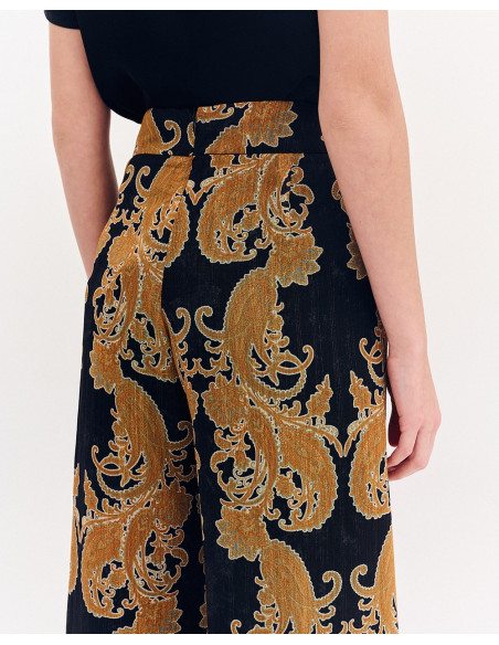 FOREL Παντελόνι φαρδύ με λαχούρια 080.20.01.040 | BON FASHION