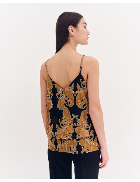 FOREL Τοπ με λαχούρια και χρυσοσκλωστή 080.40.01.005 | BON FASHION