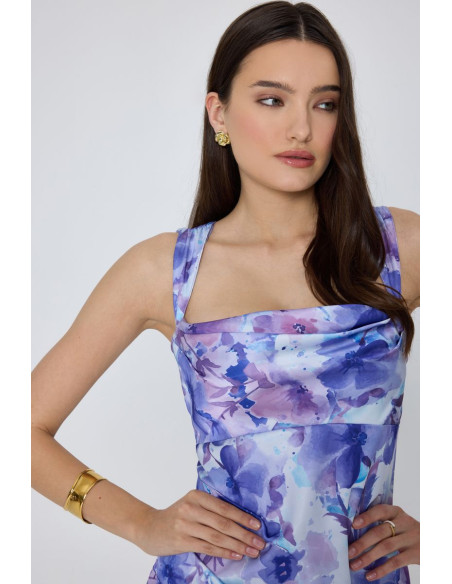 MIND MATTER MICHELLE DRESS 25-01-07-022-ΜΠΛΕ | BON FASHION
