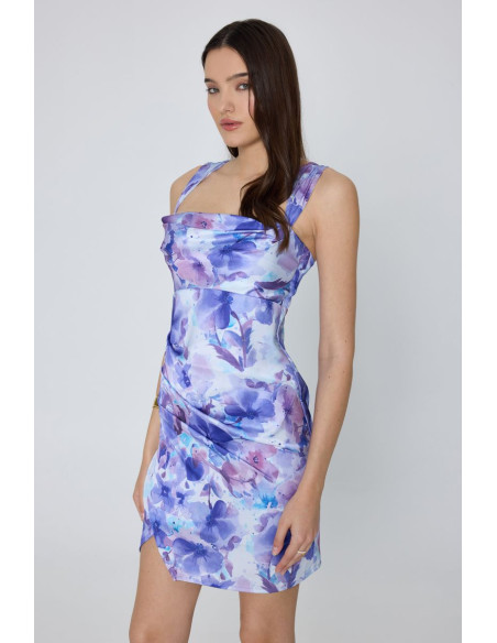 MIND MATTER MICHELLE DRESS 25-01-07-022-ΜΠΛΕ | BON FASHION
