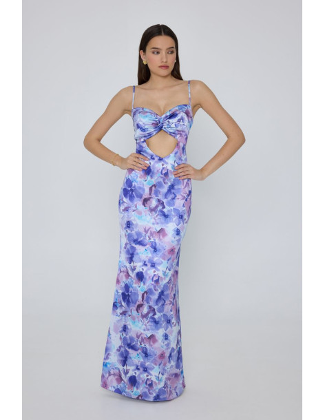 MIND MATTER MARIETTA DRESS 25-01-07-019-ΜΠΛΕ