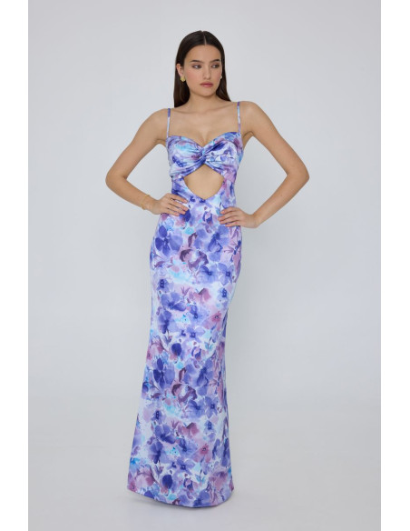 MIND MATTER MARIETTA DRESS 25-01-07-019-ΜΠΛΕ