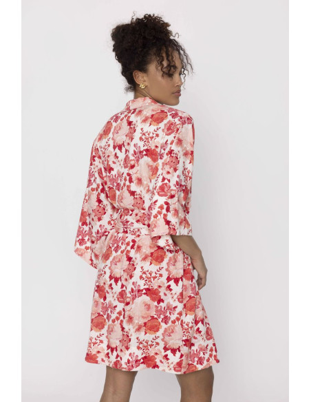 MIND MATTER MELINA DRESS-KIMONO 25-01-07-010-RED | BON FASHION