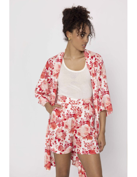 MIND MATTER MELINA DRESS-KIMONO 25-01-07-010-RED