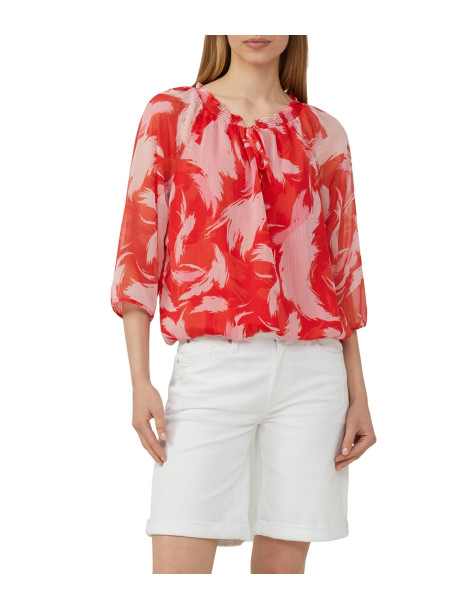 S.OLIVER Bluse mit Raff-Details im Relaxed Fit 2163679-30A1