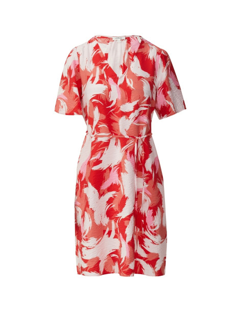 S.OLIVER Short viscose blend dress with puff sleeves 2163713-30A1 | BON FASHION