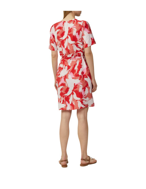 S.OLIVER Short viscose blend dress with puff sleeves 2163713-30A1 | BON FASHION