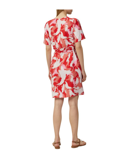 S.OLIVER Short viscose blend dress with puff sleeves 2163713-30A1 | BON FASHION