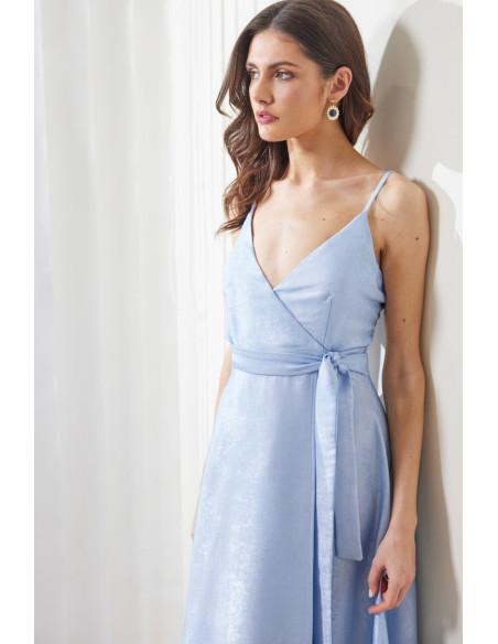 ENZZO Φόρεμα Adrianne 251368-ΣΙΕΛ | BON FASHION