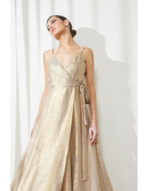 ENZZO Φόρεμα Adrianne 251368-GOLD| BON FASHION