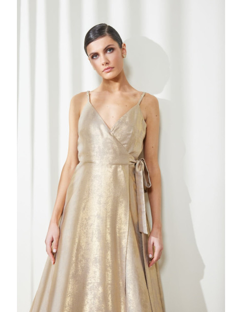 ENZZO Φόρεμα Adrianne 251368-GOLD| BON FASHION