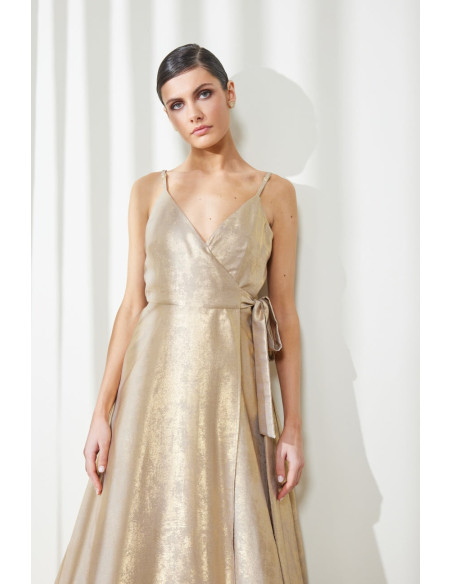 ENZZO Φόρεμα Adrianne 251368-GOLD| BON FASHION