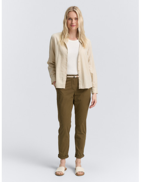 TOM TAILOR Slim chino trousers with belt 1045433-10370