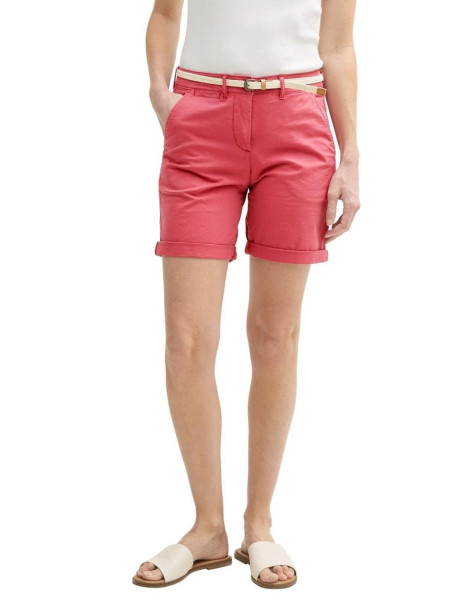 TOM TAILOR Chino Bermuda shorts with belt 1045434-11016