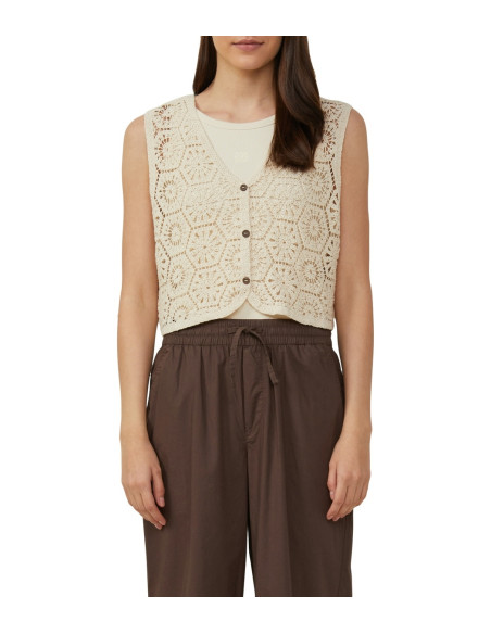 S.OLIVER Cropped crochet lace waistcoat 2166279-8105