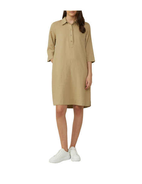 S.OLIVER Short linen-blend blouse dress with pockets 2163731-8363