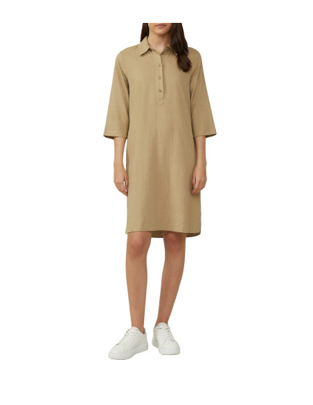 S.OLIVER Short linen-blend blouse dress with pockets 2163731-8363 | BON FASHION