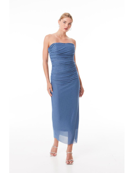 MIND MATTER SOPHIE DRESS 25-01-07-031-BLUE | BON FASHION
