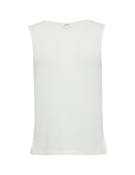 S.OLIVER Semi-sheer knitted top with a round neckline 2164676-0210 | BON FASHION