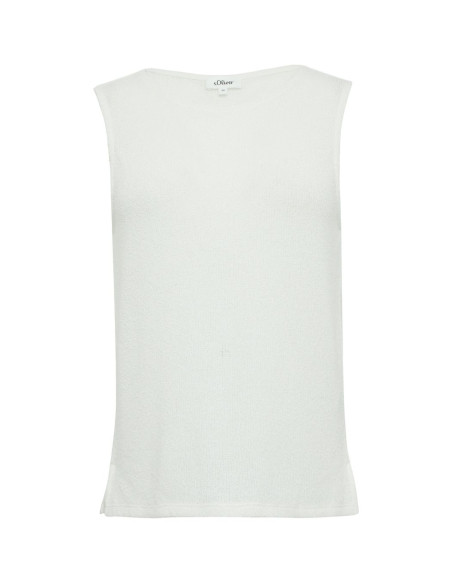 S.OLIVER Semi-sheer knitted top with a round neckline 2164676-0210 | BON FASHION