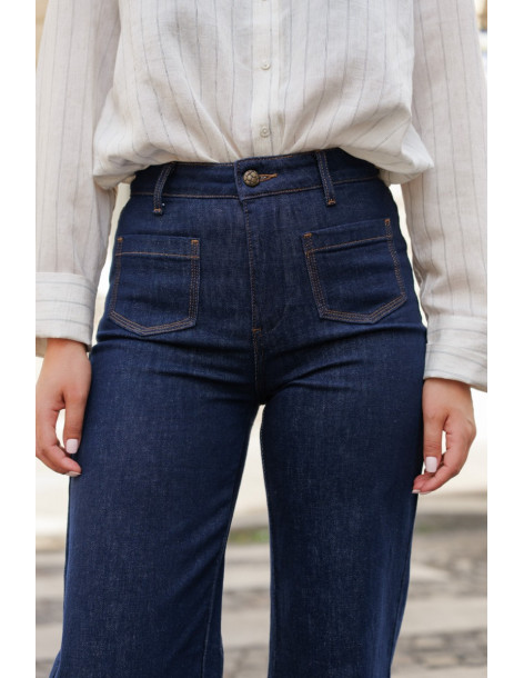 ORAIJE PARIS Wide jeans - Gaspard JD434-BLUE | BON FASHION
